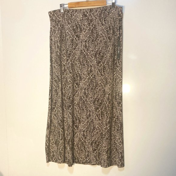 Roz & Ali Black and Cream Abstract Print Maxi Skirt NWT - Picture 4 of 9